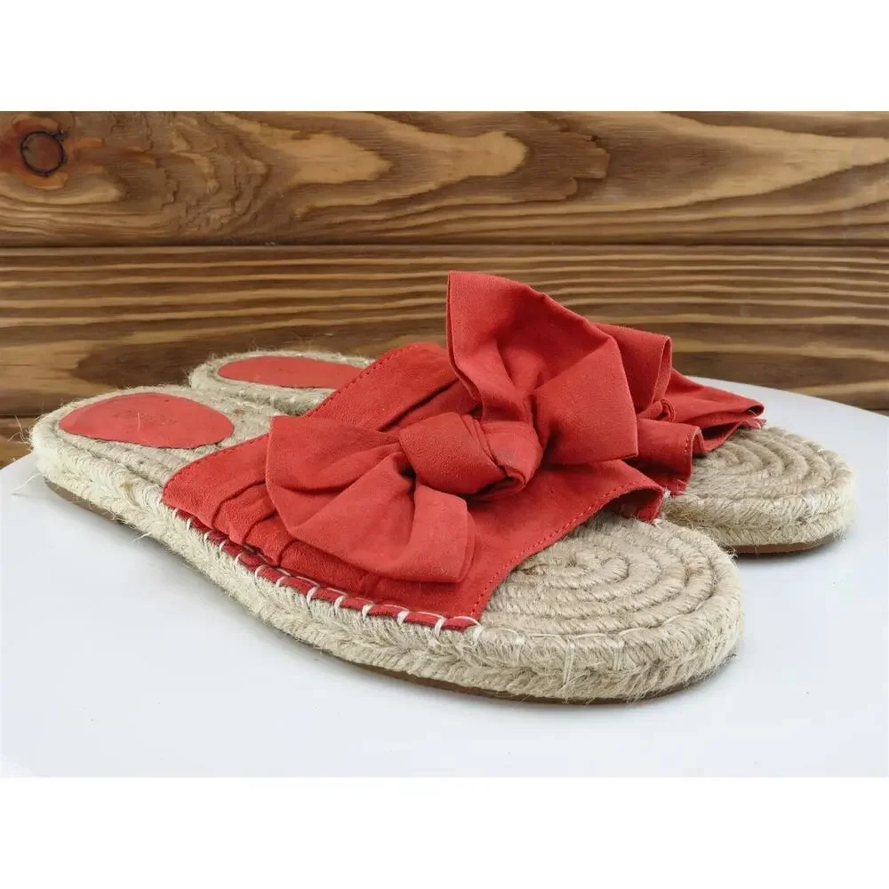 FOREVER 21 Size 8.5 Sandal Slide Orange Fabric Women M‎
